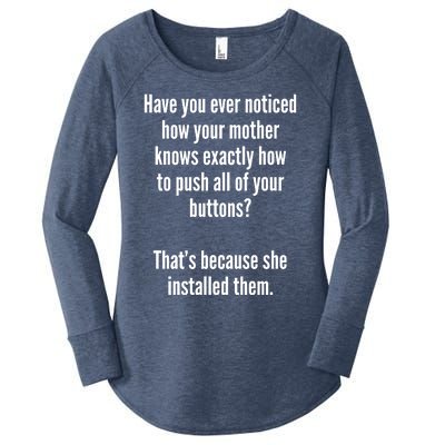 Wo's Sarcastic Moms Funny Great Gift Women's Perfect Tri Tunic Long Sleeve Shirt