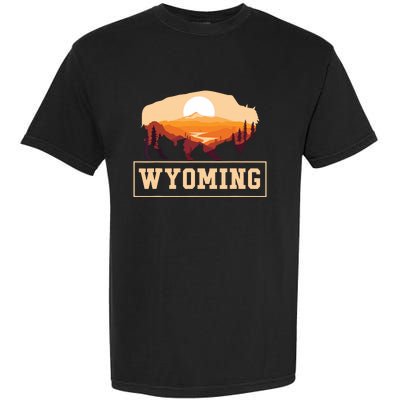 Wyoming State Map Wyomingites Usa America United States Garment-Dyed Heavyweight T-Shirt