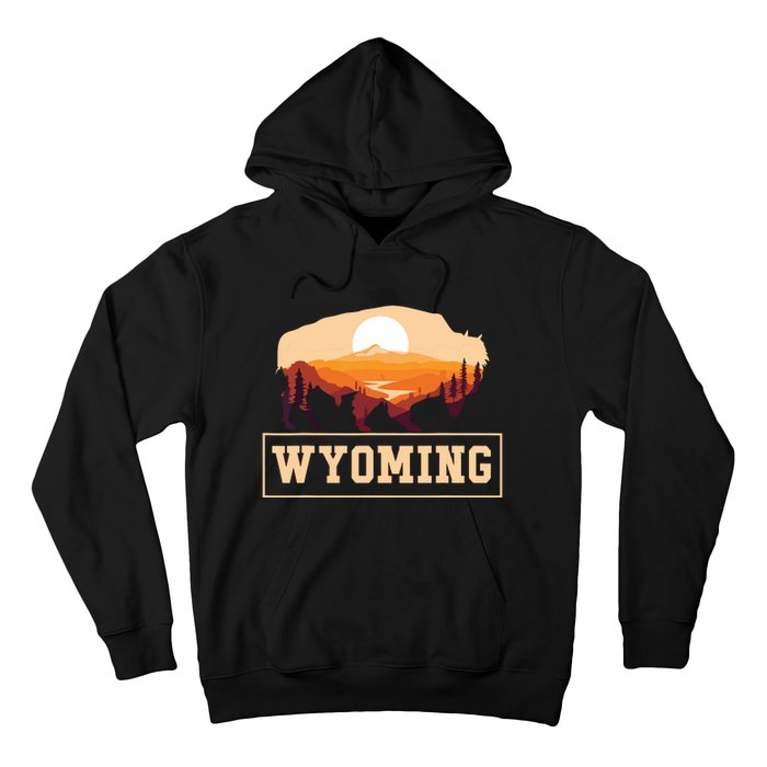 Wyoming State Map Wyomingites Usa America United States Hoodie