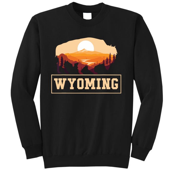 Wyoming State Map Wyomingites Usa America United States Tall Sweatshirt