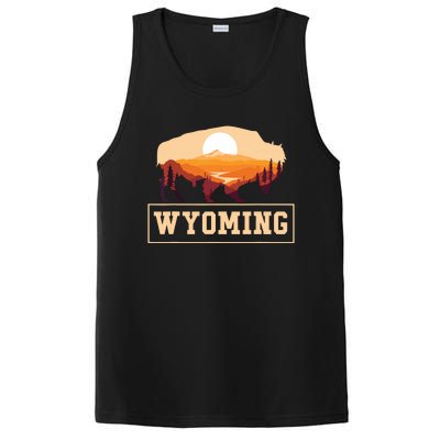 Wyoming State Map Wyomingites Usa America United States PosiCharge Competitor Tank