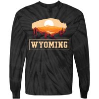 Wyoming State Map Wyomingites Usa America United States Tie-Dye Long Sleeve Shirt