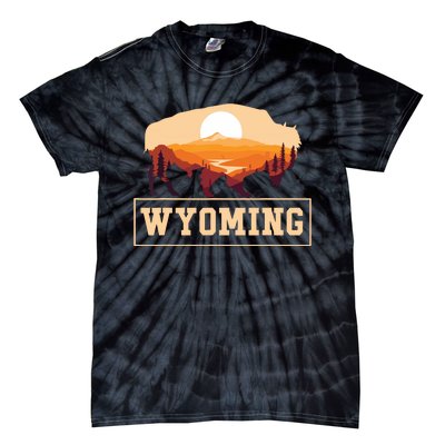 Wyoming State Map Wyomingites Usa America United States Tie-Dye T-Shirt