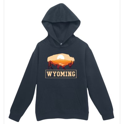 Wyoming State Map Wyomingites Usa America United States Urban Pullover Hoodie