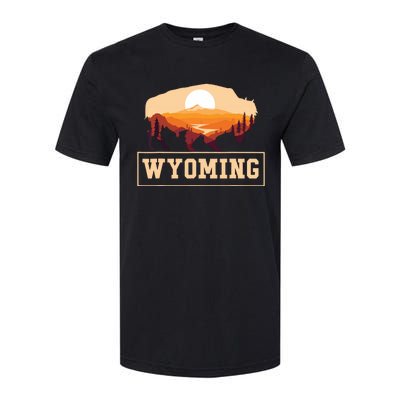 Wyoming State Map Wyomingites Usa America United States Softstyle CVC T-Shirt