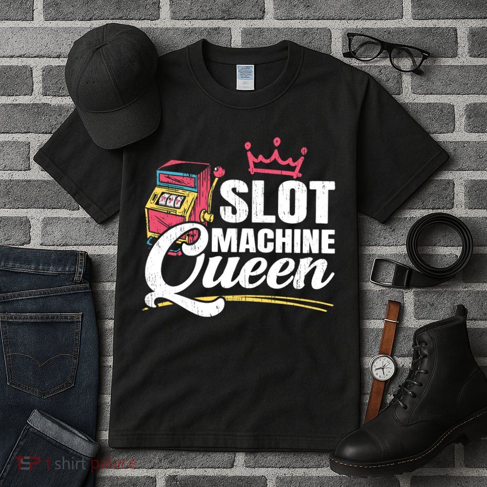 Wo Slot Machine Queen Casino Gambling Roulette Games Gambler Tall T-Shirt
