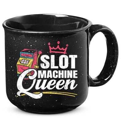 Wo Slot Machine Queen Casino Gambling Roulette Games Gambler 15oz Campfire Ceramic Mug