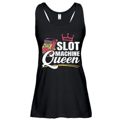 Wo Slot Machine Queen Casino Gambling Roulette Games Gambler Ladies Essential Flowy Tank