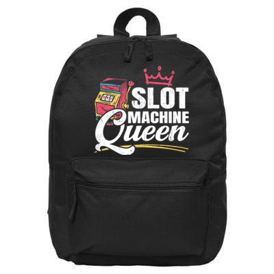 Wo Slot Machine Queen Casino Gambling Roulette Games Gambler 16 in Basic Backpack