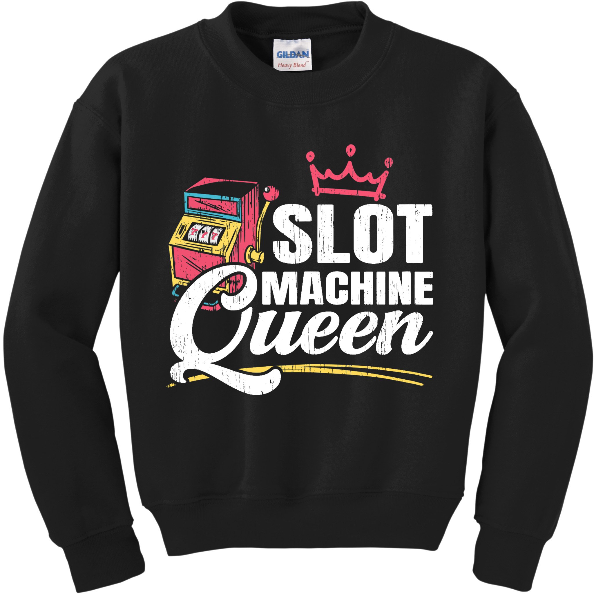 Wo Slot Machine Queen Casino Gambling Roulette Games Gambler Kids Sweatshirt