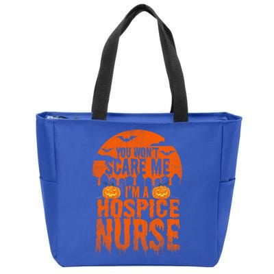 Wont Scare Me Funny Halloween Nurse Gift Funny Gift Zip Tote Bag