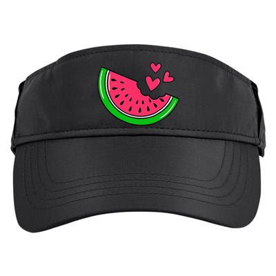 Watermelon Slice Melon Hearts Lovers Eating Fruit Summer Adult Drive Performance Visor