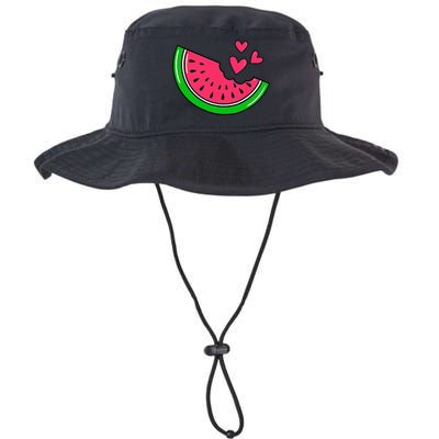 Watermelon Slice Melon Hearts Lovers Eating Fruit Summer Legacy Cool Fit Booney Bucket Hat