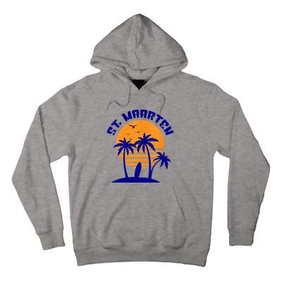 Womens St. Maarten Beach Surfing Travel Souvenir Tall Hoodie