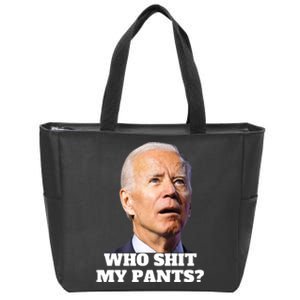 Who Shit My PantS Funny Anti Joe Biden Zip Tote Bag