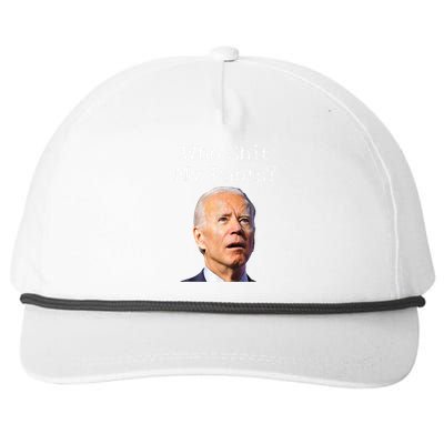 Who Shit My Pants Funny Anti Joe Biden Snapback Five-Panel Rope Hat