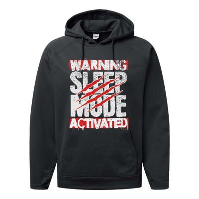 Warning Sleep Mode Activated Nap Like A Pro Stylish Performance Fleece Hoodie