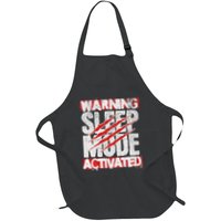 Warning Sleep Mode Activated Nap Like A Pro Stylish Full-Length Apron With Pockets