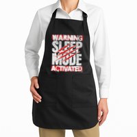 Warning Sleep Mode Activated Nap Like A Pro Stylish Full-Length Apron With Pockets