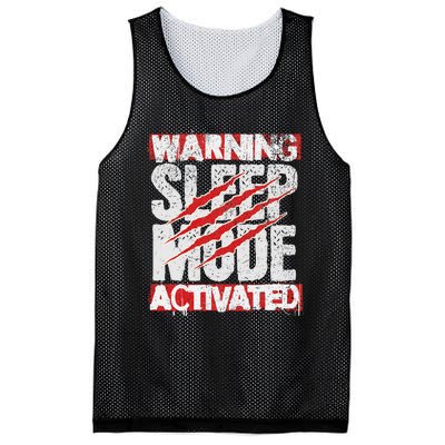 Warning Sleep Mode Activated Nap Like A Pro Stylish Mesh Reversible Basketball Jersey Tank