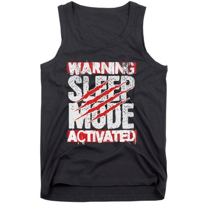 Warning Sleep Mode Activated Nap Like A Pro Stylish Tank Top