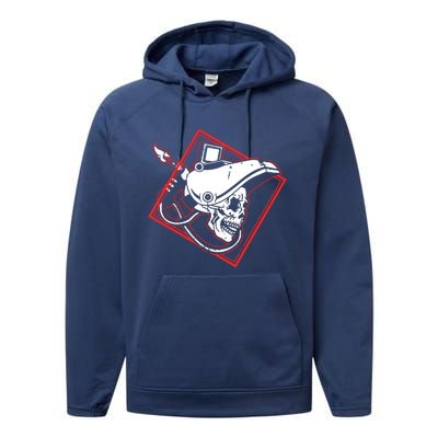 Welder Skull Mig Welding Funny Welding Performance Fleece Hoodie