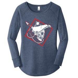 Welder Skull Mig Welding Funny Welding Women's Perfect Tri Tunic Long Sleeve Shirt