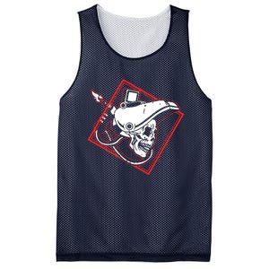 Welder Skull Mig Welding Funny Welding Mesh Reversible Basketball Jersey Tank