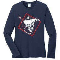 Welder Skull Mig Welding Funny Welding Ladies Long Sleeve Shirt