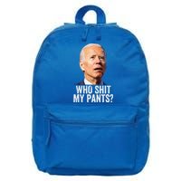 Who Shit My Pants Anti Joe Biden Tee Funny Conservative 16 in Basic Backpack