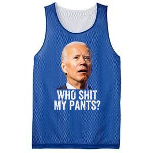 Who Shit My Pants Anti Joe Biden Tee Funny Conservative Mesh Reversible Basketball Jersey Tank