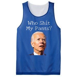 Who Shit My Pants Funny Anti Joe Biden Tee Mesh Reversible Basketball Jersey Tank