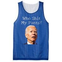 Who Shit My Pants Funny Anti Joe Biden Tee Mesh Reversible Basketball Jersey Tank