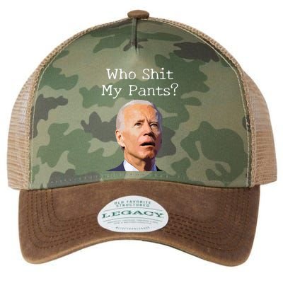 Who Shit My Pants Funny Anti Joe Biden Legacy Tie Dye Trucker Hat