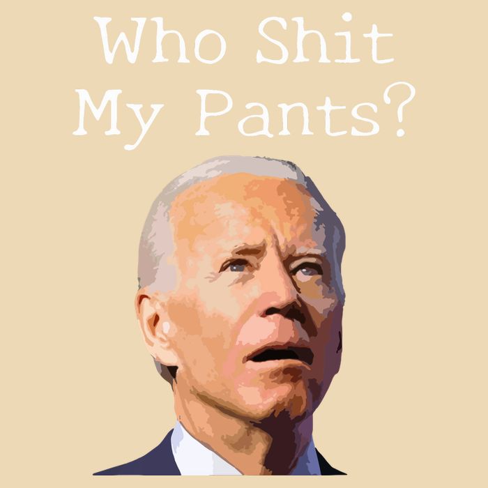 Who Shit My Pants Funny Anti Joe Biden Drawstring Bag