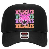 Wildcats School Mascot Sport Mom Wildcats High Crown Mesh Back Trucker Hat