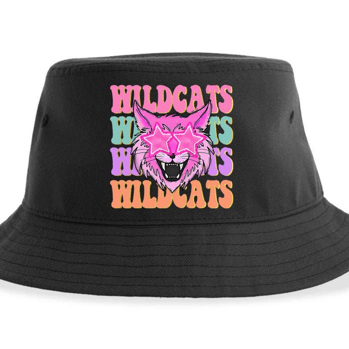 Wildcats School Mascot Sport Mom Wildcats Sustainable Bucket Hat