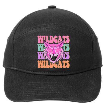 Wildcats School Mascot Sport Mom Wildcats 7-Panel Snapback Hat