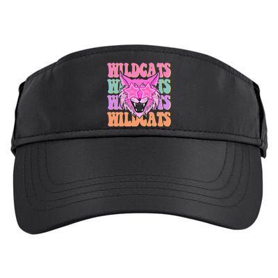 Wildcats School Mascot Sport Mom Wildcats Adult Drive Performance Visor