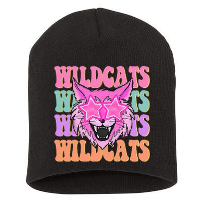 Wildcats School Mascot Sport Mom Wildcats Short Acrylic Beanie