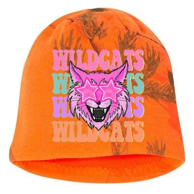 Wildcats School Mascot Sport Mom Wildcats Kati - Camo Knit Beanie