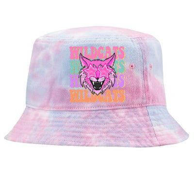 Wildcats School Mascot Sport Mom Wildcats Tie-Dyed Bucket Hat