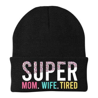 Womens Super Mom Super Wife Super Tired Mommy Beanie