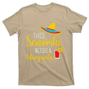 Womens Senorita Margarita Mexican Fiesta Funny Cinco De Mayo T-Shirt