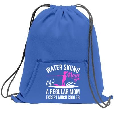 Water Skiing Mom Like A Regular Mom Gift Vintage Water Ski Gift Sweatshirt Cinch Pack Bag