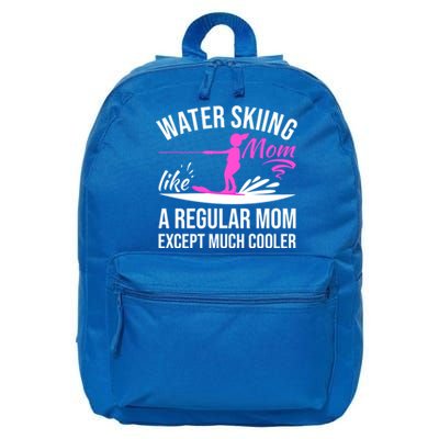 Water Skiing Mom Like A Regular Mom Gift Vintage Water Ski Gift 16 in Basic Backpack