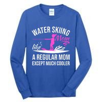 Water Skiing Mom Like A Regular Mom Gift Vintage Water Ski Gift Tall Long Sleeve T-Shirt