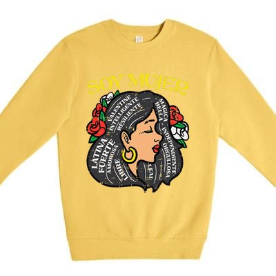 Womens Soy Mujer Latin Woman Cinco De Mayo Mexican Women Premium Crewneck Sweatshirt