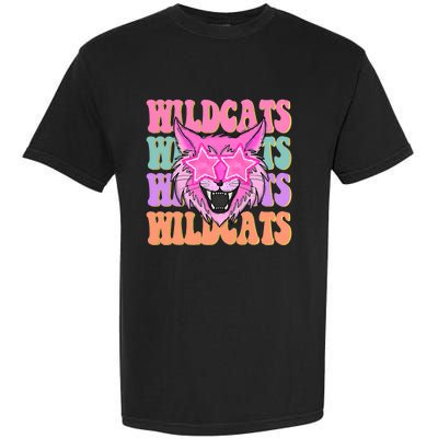 Wildcats School Mascot Garment-Dyed Heavyweight T-Shirt