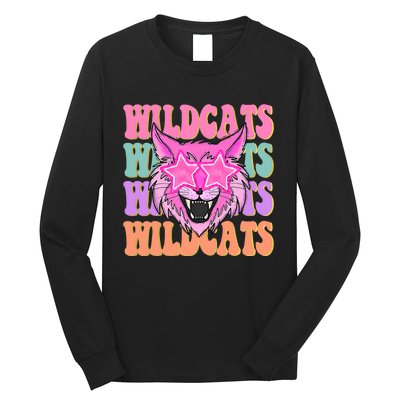 Wildcats School Mascot Long Sleeve Shirt